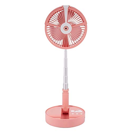 WDNSW Portable USB Desk Fan with LED Light - Rechargeable Mini Cooling Fan for Home, Office, Travel | Perfect for Personal Use, Camping & Outdoor Activities