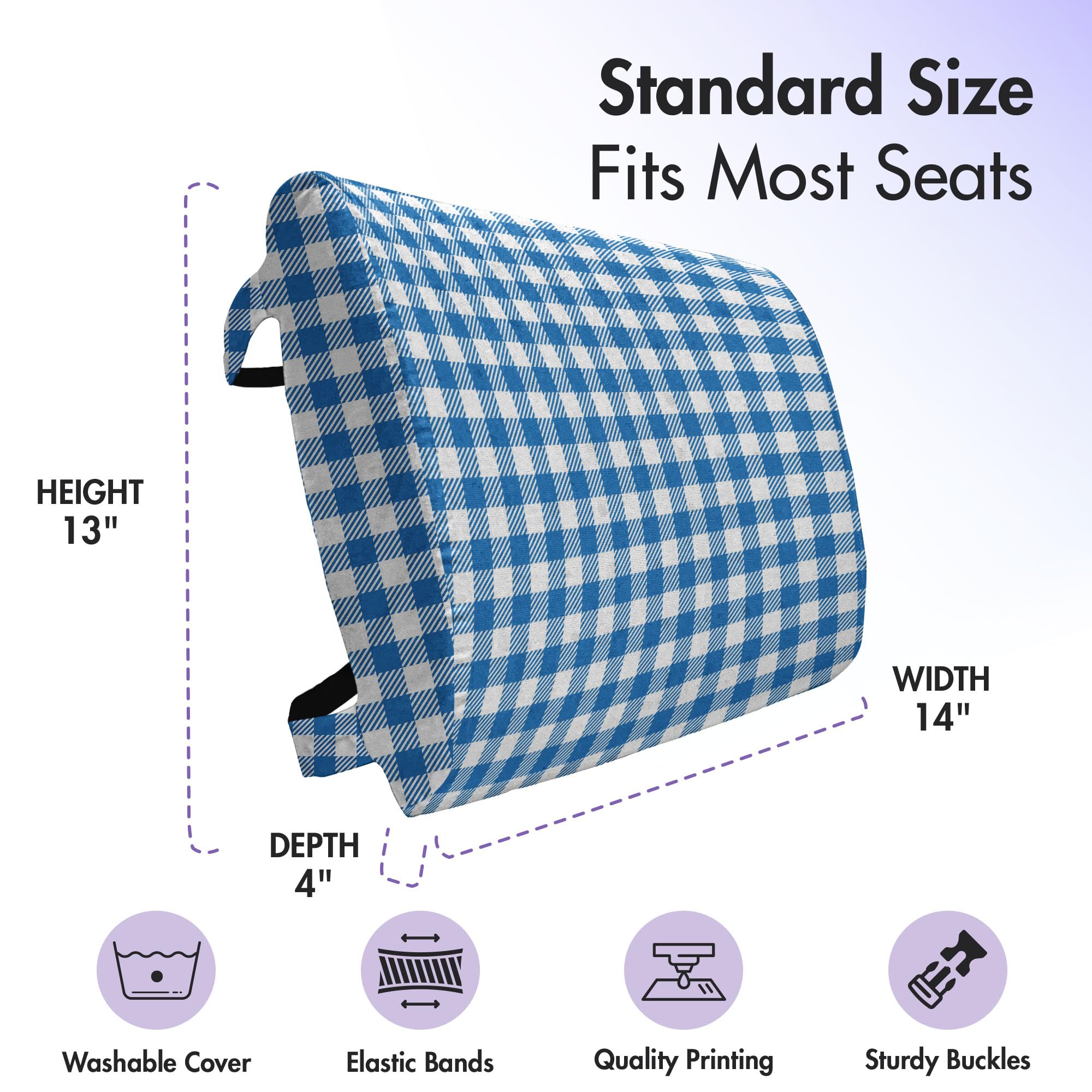 Ambesonne Abstract Lumbar Support Pillow - High Density Foam for Office Chair & Car Seat - 14