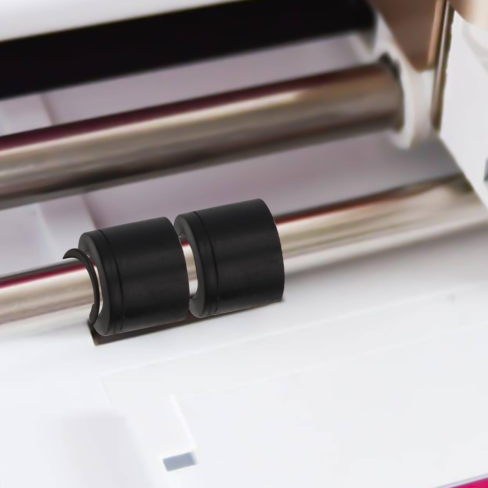 4pcs Rubber Roller Replacement Kit for Cricut Maker - Includes Retaining Clip Rings to Prevent Movement - Perfect for DIY Crafting, Vinyl Cutting & Scrapbooking Projects