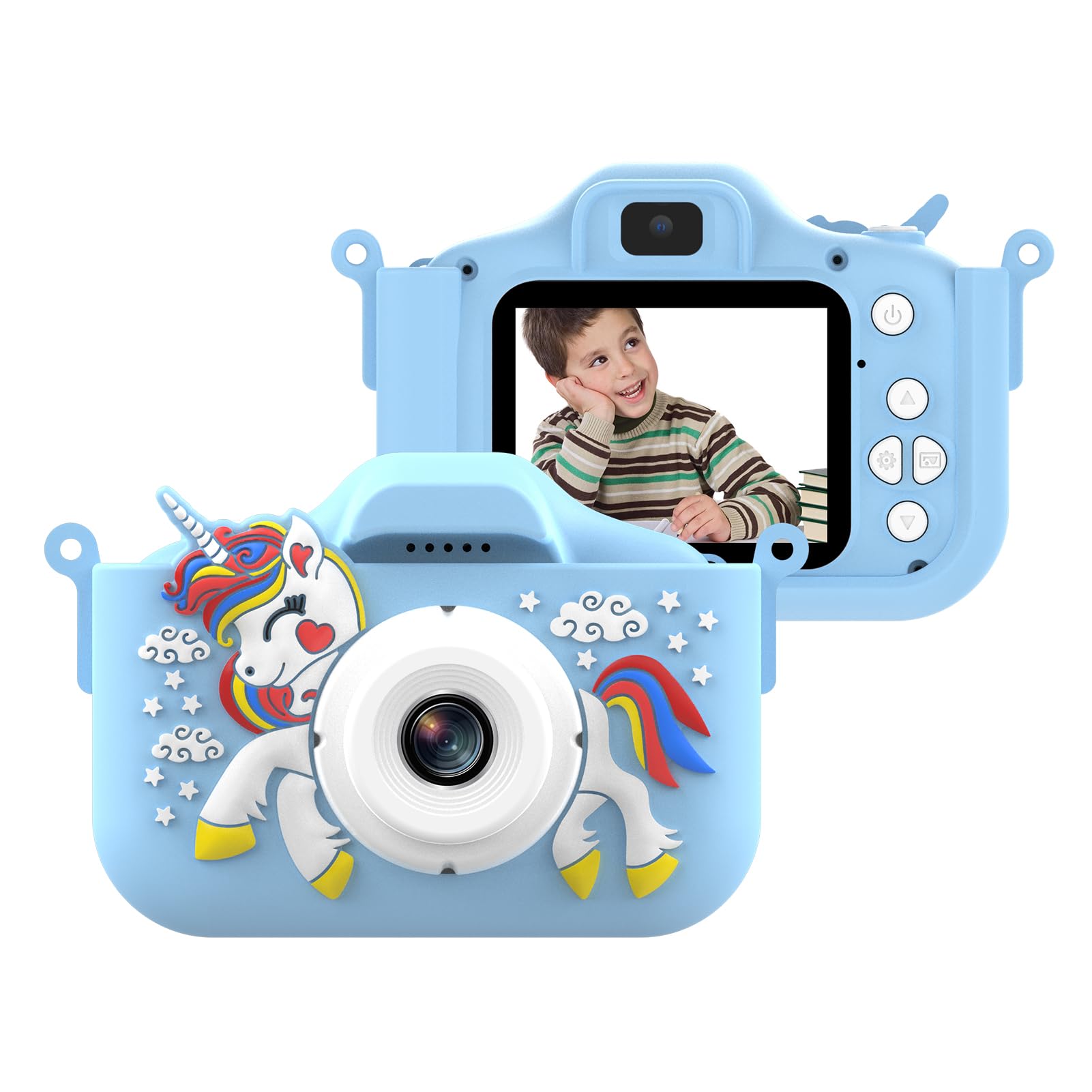 Andoer 1080P HD Kids Digital Camera - 48MP Dual Lens Selfie Camera with 2-inch IPS Screen for Boys & Girls Ages 3-12 | Perfect Birthday Gift, Christmas Present & Travel Companion for Children