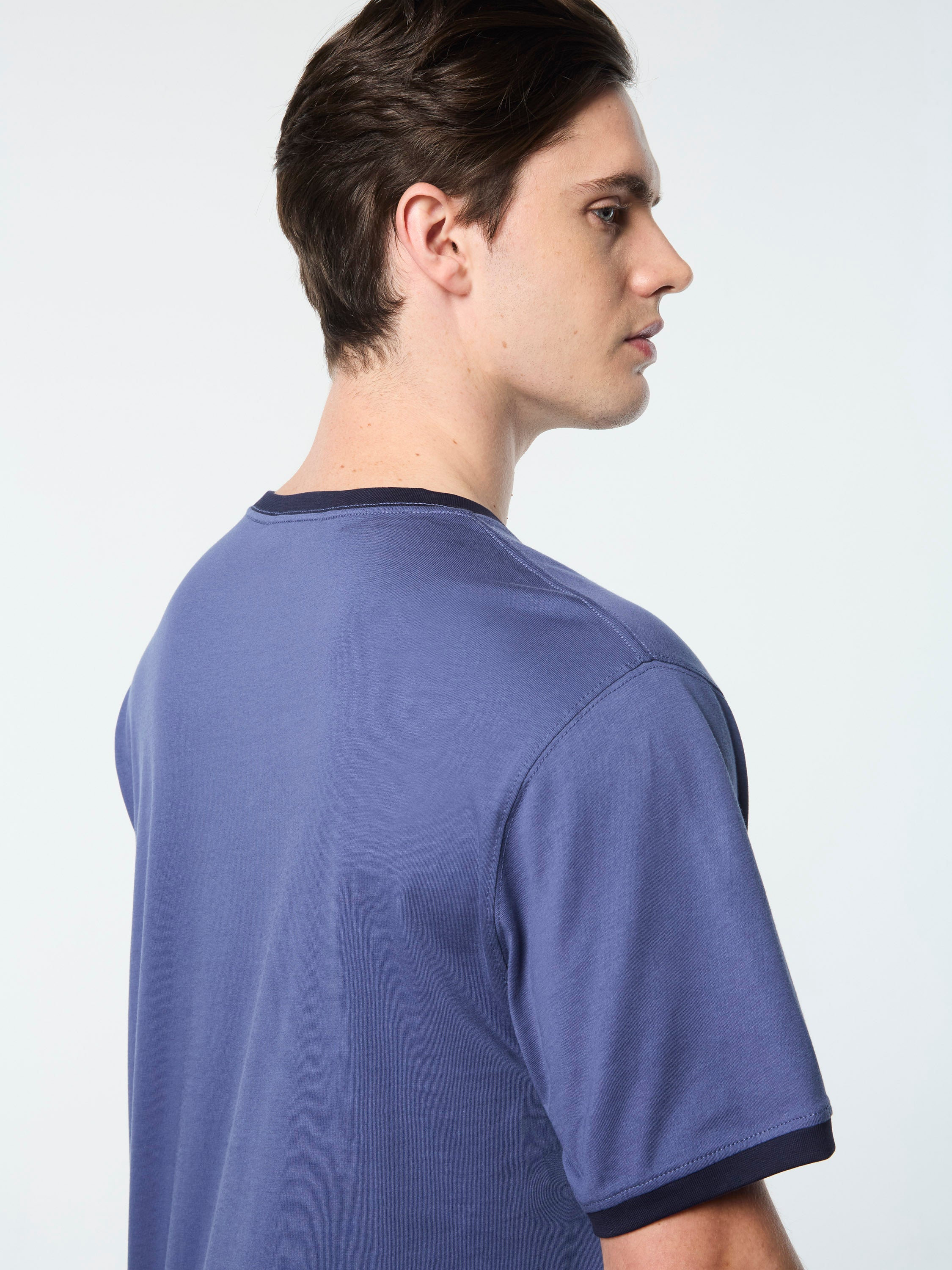 Leo Men's Blue Indigo T-Shirt - Soft Cotton Casual Tee for Everyday Wear, Gym & Outdoors