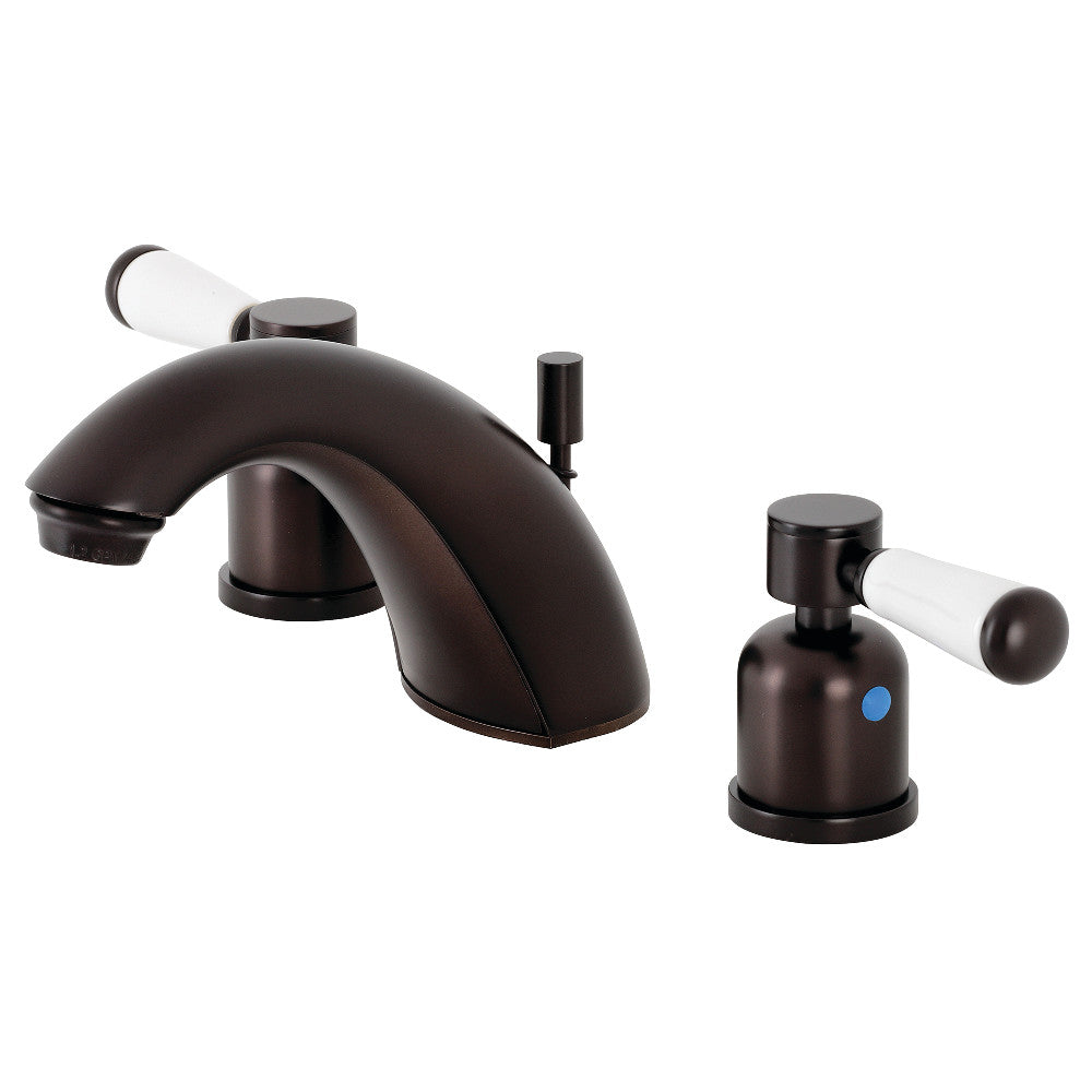 Kingston Brass FB8951DPL Paris Widespread Bathroom Faucet - Modern 3-Hole Bathroom Sink Faucet with Lever Handles, Brushed Nickel Finish - Perfect for Bathroom Vanity, Powder Room & Guest Bathroom Upgrades