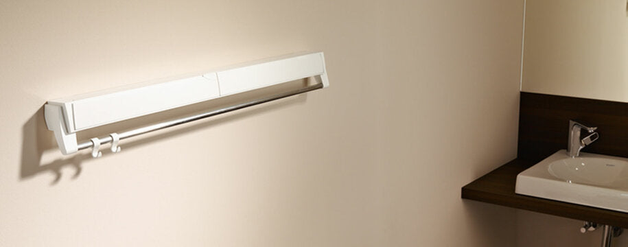 Wall Mounted Clothes Dryer - 70cm White Space-Saving Laundry Rack for Small Apartments & Bathrooms