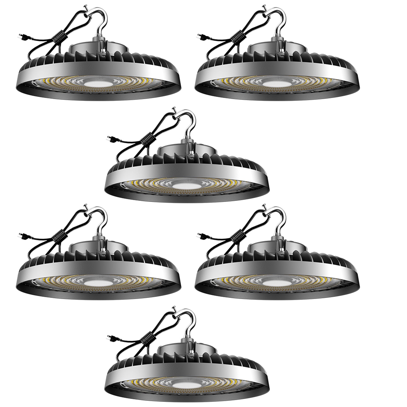ETL Certified Lightdot LED High Bay Light 5000K Daylight 150W UFO Fixture for Warehouse, Workshop, Gym - 100-277V AC, 5-Year Warranty - Energy Saving Industrial Lighting Solution