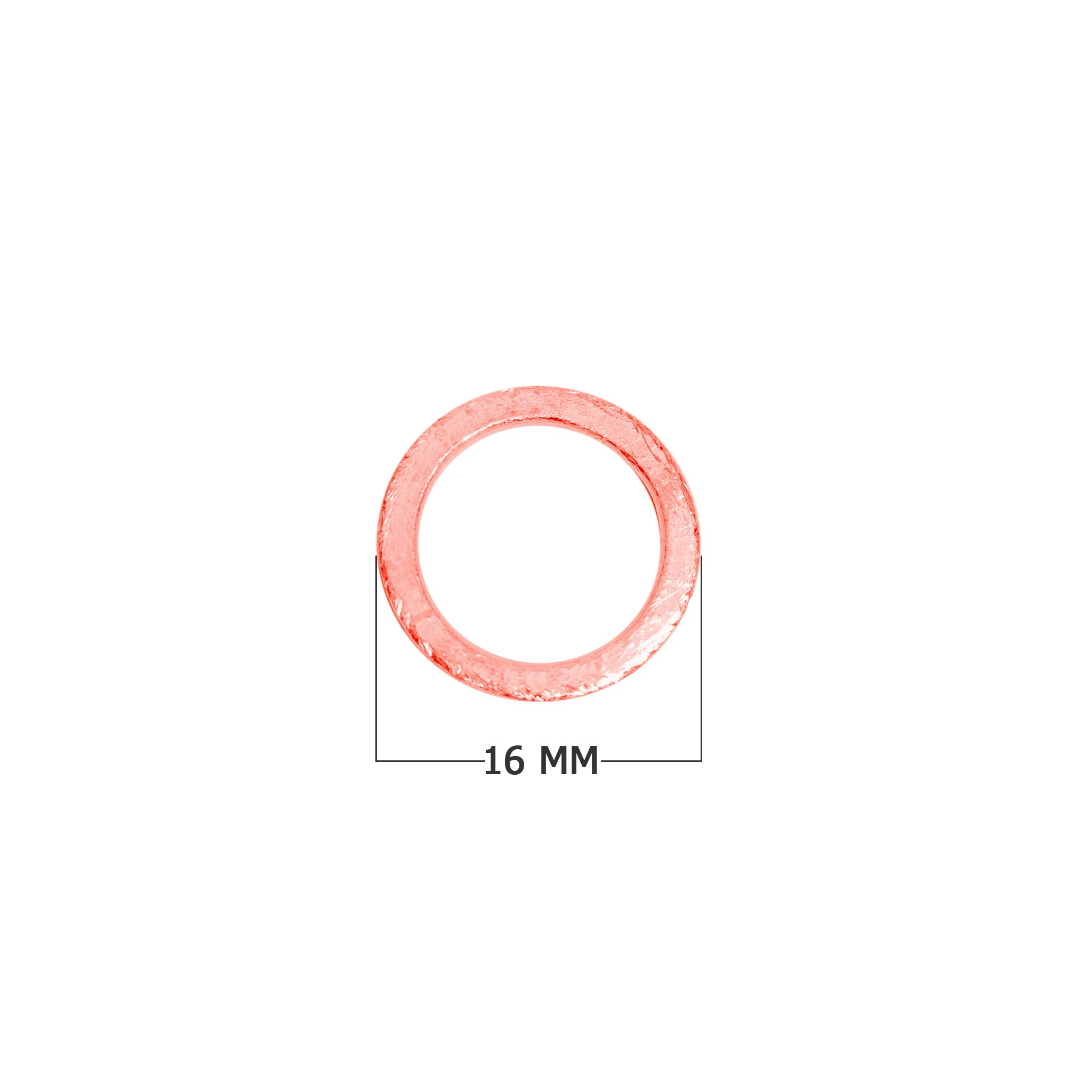 Rose Gold Overlay Ring Findings RRG-102-16MM - Jewelry Making Supplies for DIY Crafting, Wedding Bands & Fashion Accessories