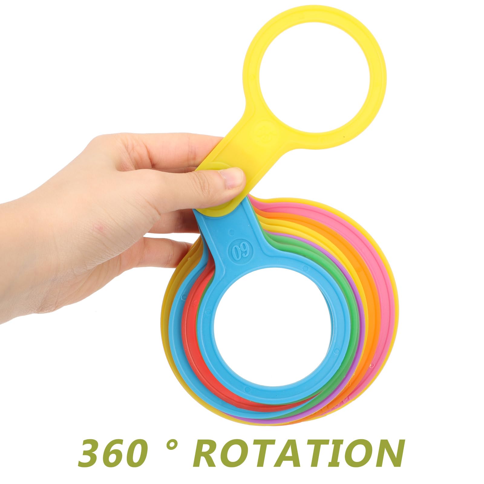GANAZONO 4-Pack Fruit Grading Rings - Plastic Fruit Diameter Measuring Tool with Size Gauge for Apples, Oranges & Citrus (7-10cm) - Perfect for Farmers Market, Orchards & Home Garden Harvesting