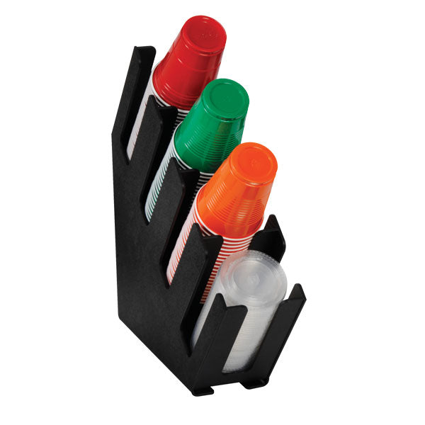 Dispense Rite 4-Section Countertop Cup and Lid Organizer - Perfect for Coffee Shops, Restaurants, and Home Kitchens