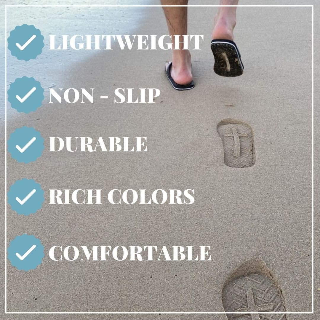 **Men's Christian Flip Flops with John 3:16 - Jesus Sandals for Church & Beach**