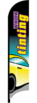 Custom Feather Flag Banners & Window Tinting Kits for Business Advertising & Car Protection | Outdoor Events, Storefronts, Vehicle Decoration