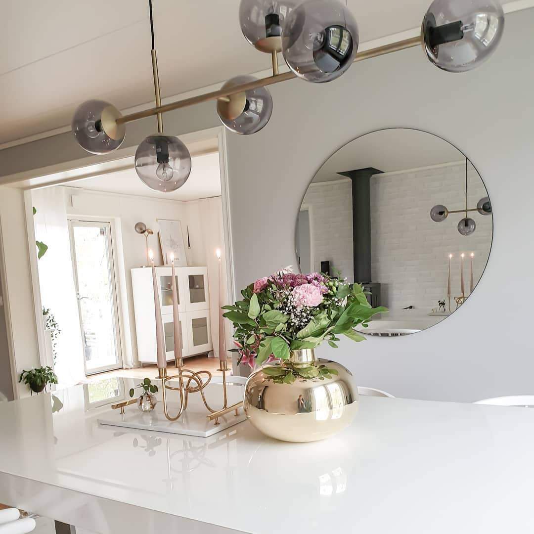 Modern Orb Chandeliers - Elegant Crystal Glass Ceiling Light Fixtures for Dining Room, Bedroom & Living Room Decor