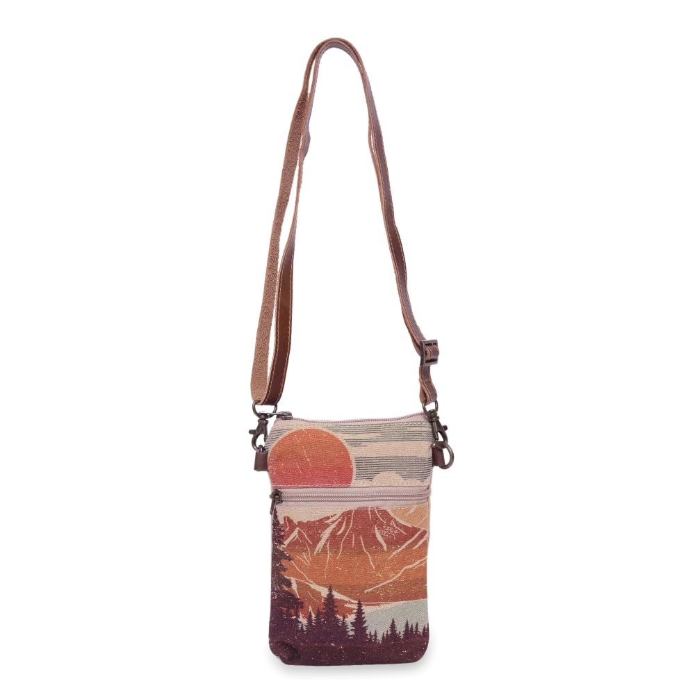 National Park Themed Wristlet Wallets for Women - Stylish Crossbody Sling Bags & Cell Phone Purse with Book Bag Design | Perfect for Travel, Hiking & Outdoor Adventures