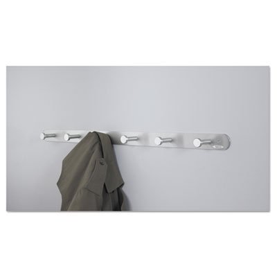 6-Hook Metal Wall Coat Rack with Nail Head Design - 36