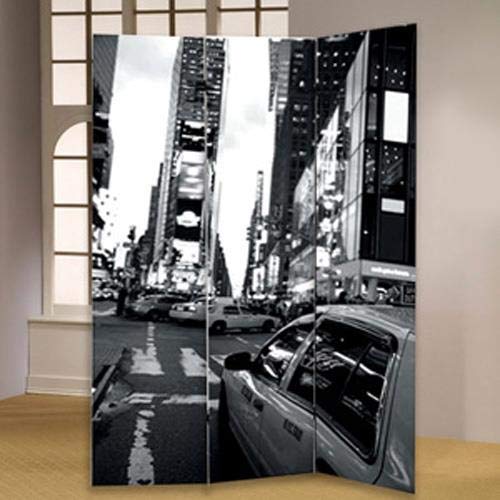 Stylish New York City Room Divider - Foldable Privacy Screen for Home & Office - Perfect for Studio Apartments, Dorms, and Open Spaces