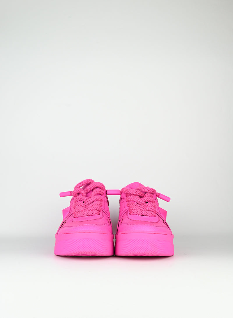Valentino One Stud XL Fuchsia Sneakers - Women's Size 40 | Luxury Designer Fashion Shoes for Casual Wear & Street Style