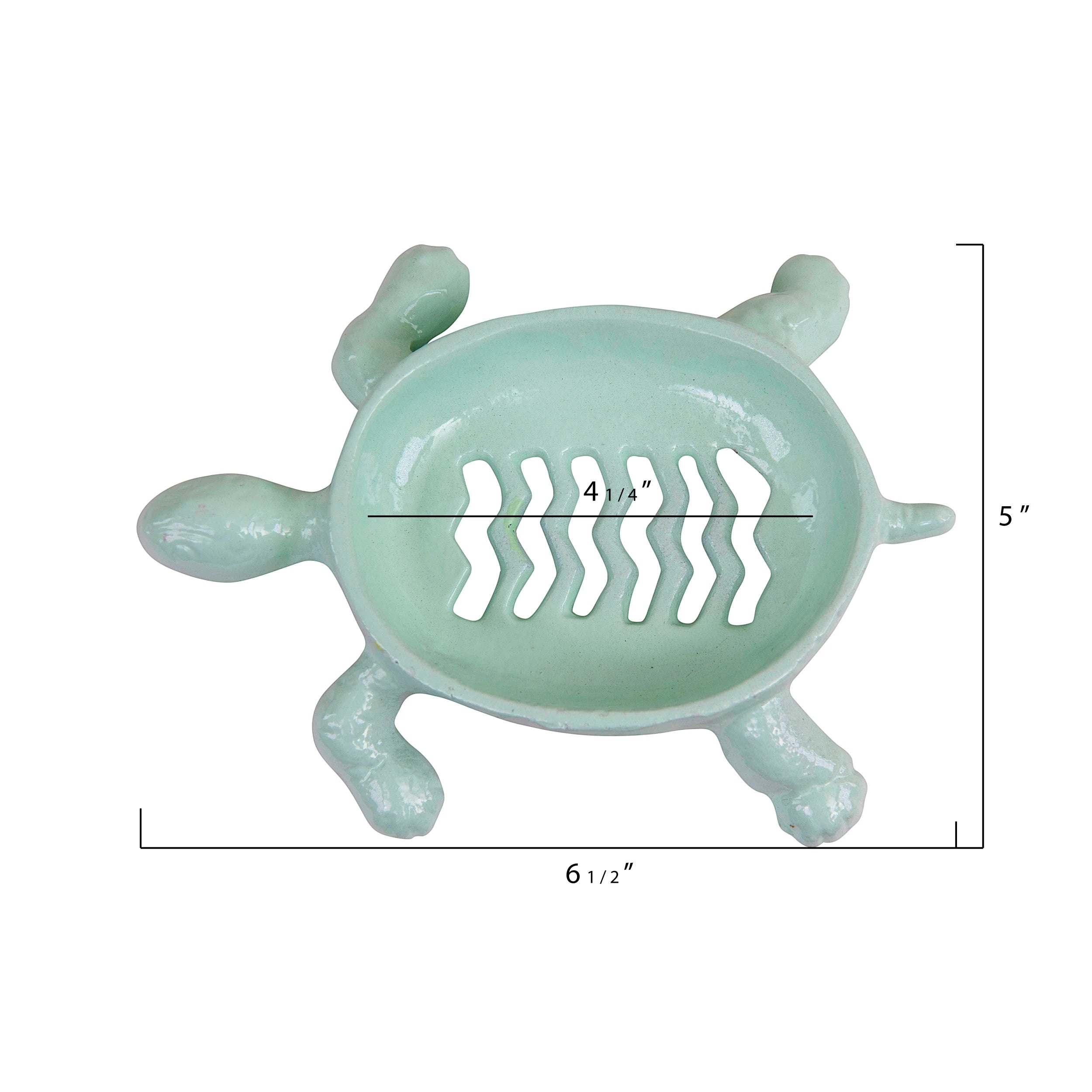 Aqua Turtle Soap Dish - Cute Sea Turtle Shaped Soap Holder for Bathroom, Kitchen Sink - Perfect for Bath, Shower, Spa & Home Decor