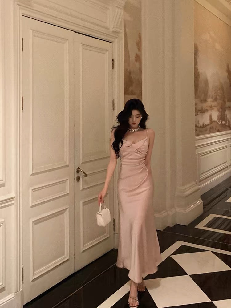 Elegant Mermaid Pink Satin Long Prom Dress for Formal Party & Evening Gown - J3270 | Perfect for Homecoming, Wedding Guest, Quinceañera & Special Occasions