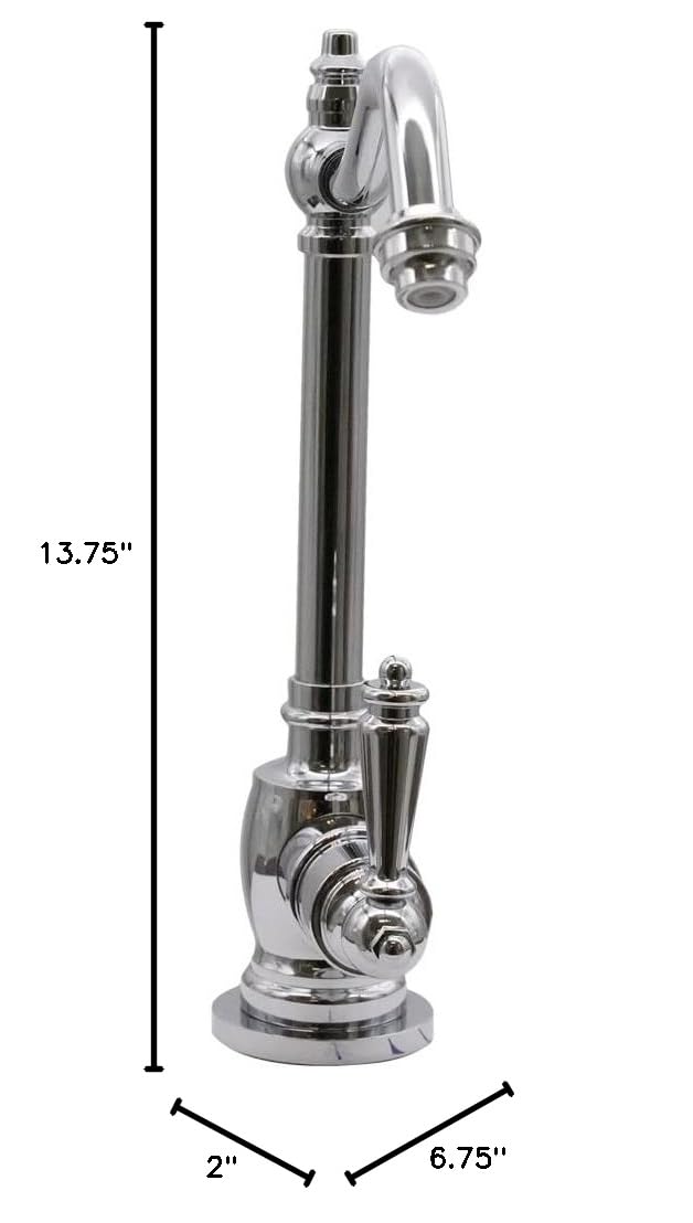 Westbrass D2035-NL-26 9 Inch Victorian Style Single Lever Cold Water Dispenser Faucet - Polished Chrome Finish for Kitchen, Bar, or Office Water Cooler Dispenser