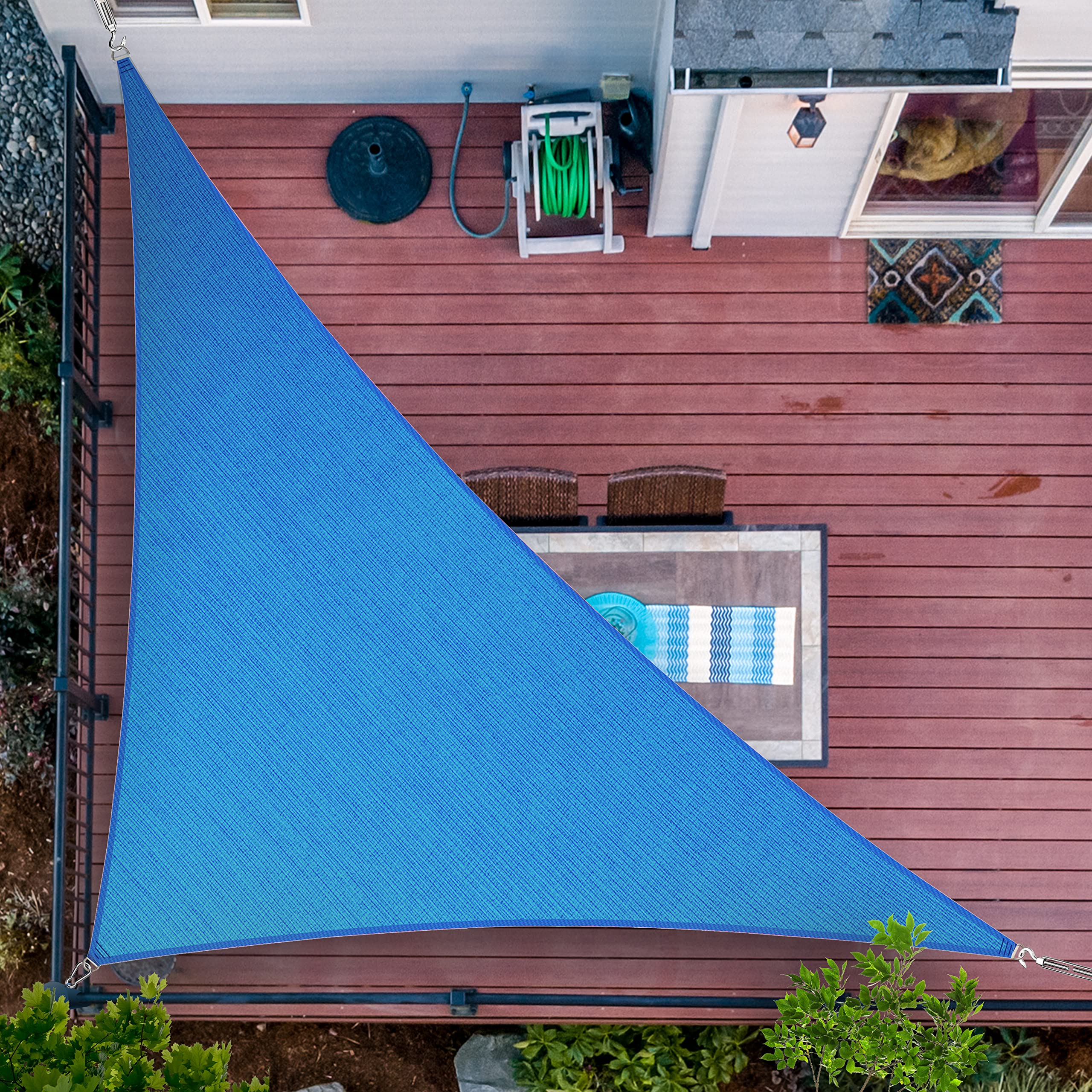 ShadeMart 12' x 15' x 19.2' Right Triangle Sun Shade Sail - UV Resistant Heavy Duty Canopy Fabric, Water & Air Permeable Outdoor Shade Cloth for Patio, Carport, Garden, Pool (Custom Sizes Available)