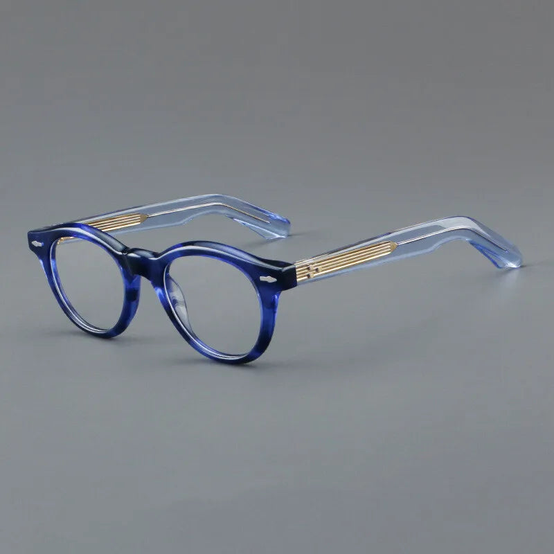 CCspace Women's Full Rim Round Thick Acetate Eyeglasses Frame - Fashionable Retro Cat Eye Glasses for Women, Lightweight & Durable, Perfect for Reading, Working, and Daily Wear