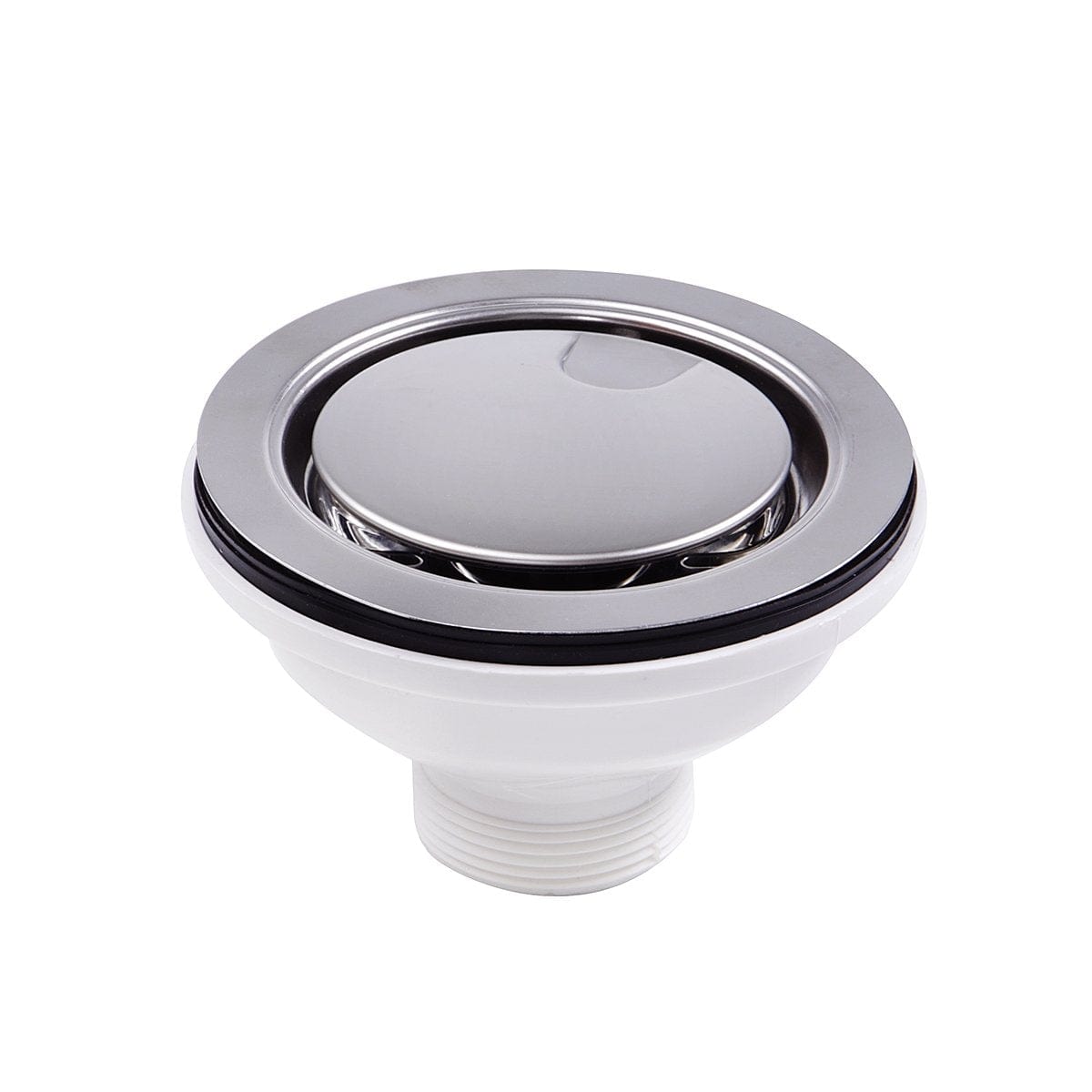 Nantucket Chrome Flip Top Crumb Cup Kitchen Drain Catcher - NS35LCC CH - Perfect for Sink Strainer, Food Scraps, and Easy Kitchen Cleanup