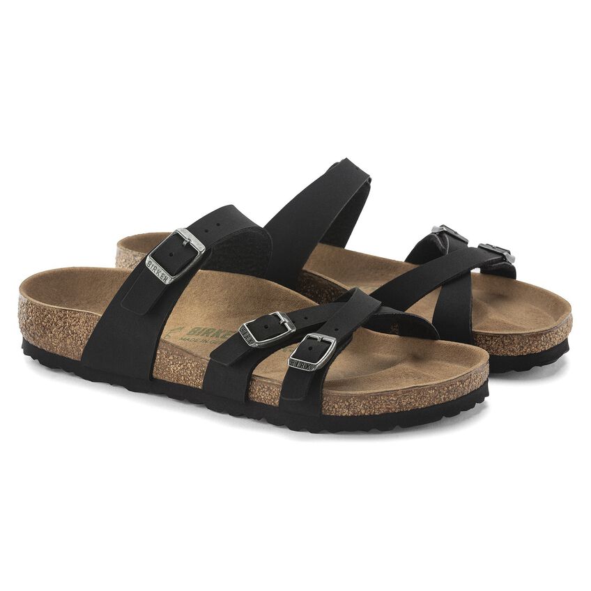 Birkenstock Franca Vegan Black Sandals - Comfortable & Stylish Vegan Shoes for Women | Perfect for Casual Wear, Beach & Summer Outfits