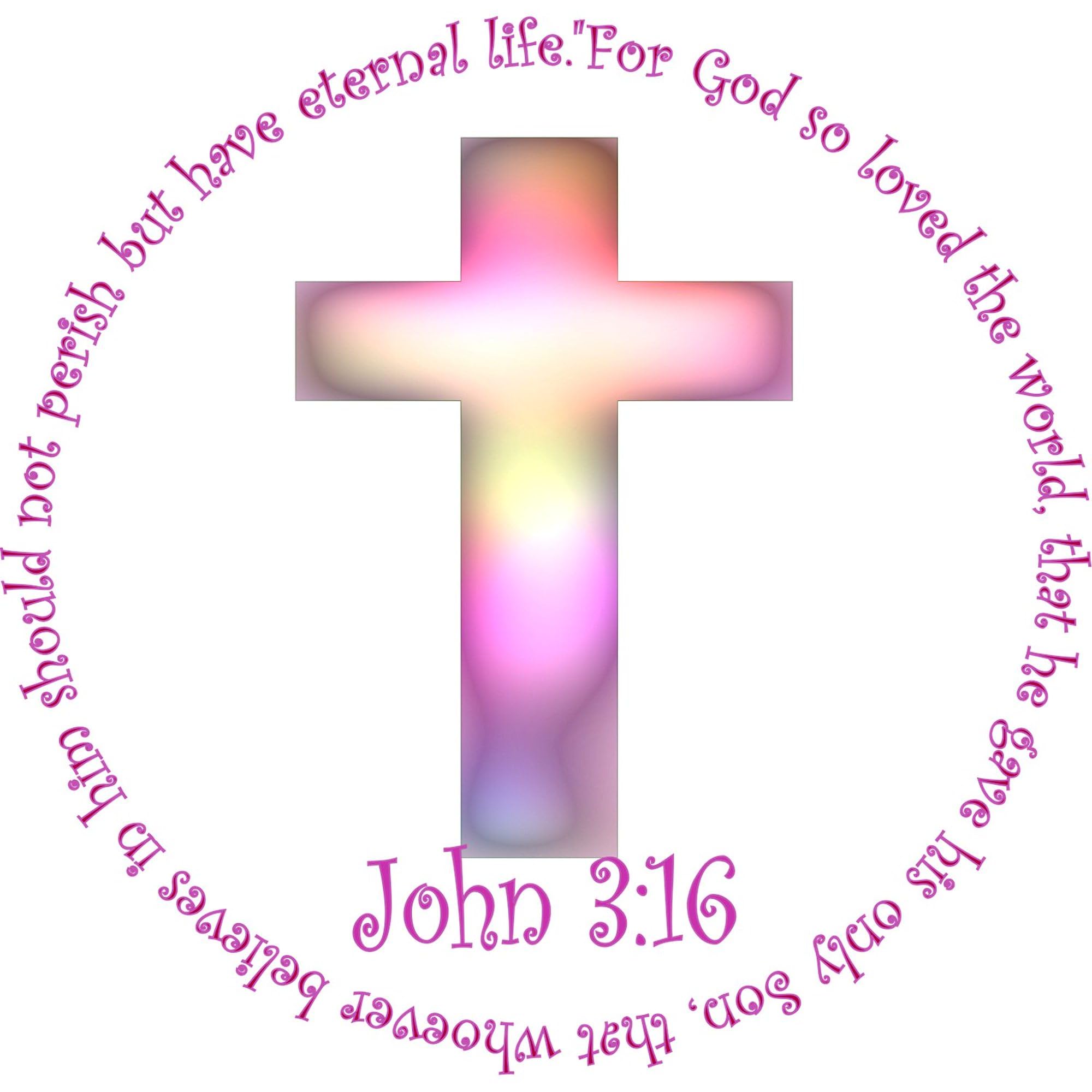 John 3:16 Square Bumper Sticker - 3x3 Inch Waterproof Car Decal for Windows, Laptops & Notebooks - Religious Bible Verse Christian Car Accessories