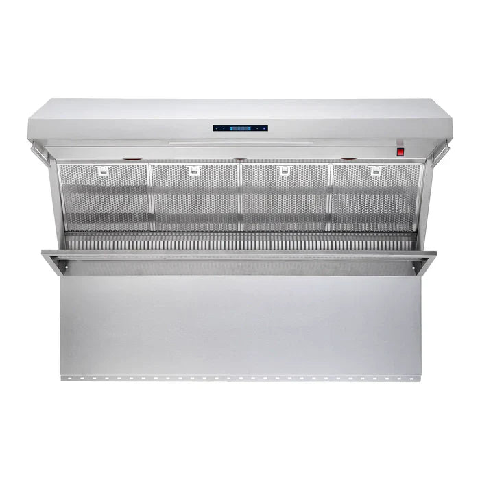Forno Savona 60 Inch 1200 CFM Stainless Steel Wall Mount Range Hood with Hybrid Filters & Backsplash - FRHWM5029 60HB - Perfect for Modern Kitchens & High-Output Cooking