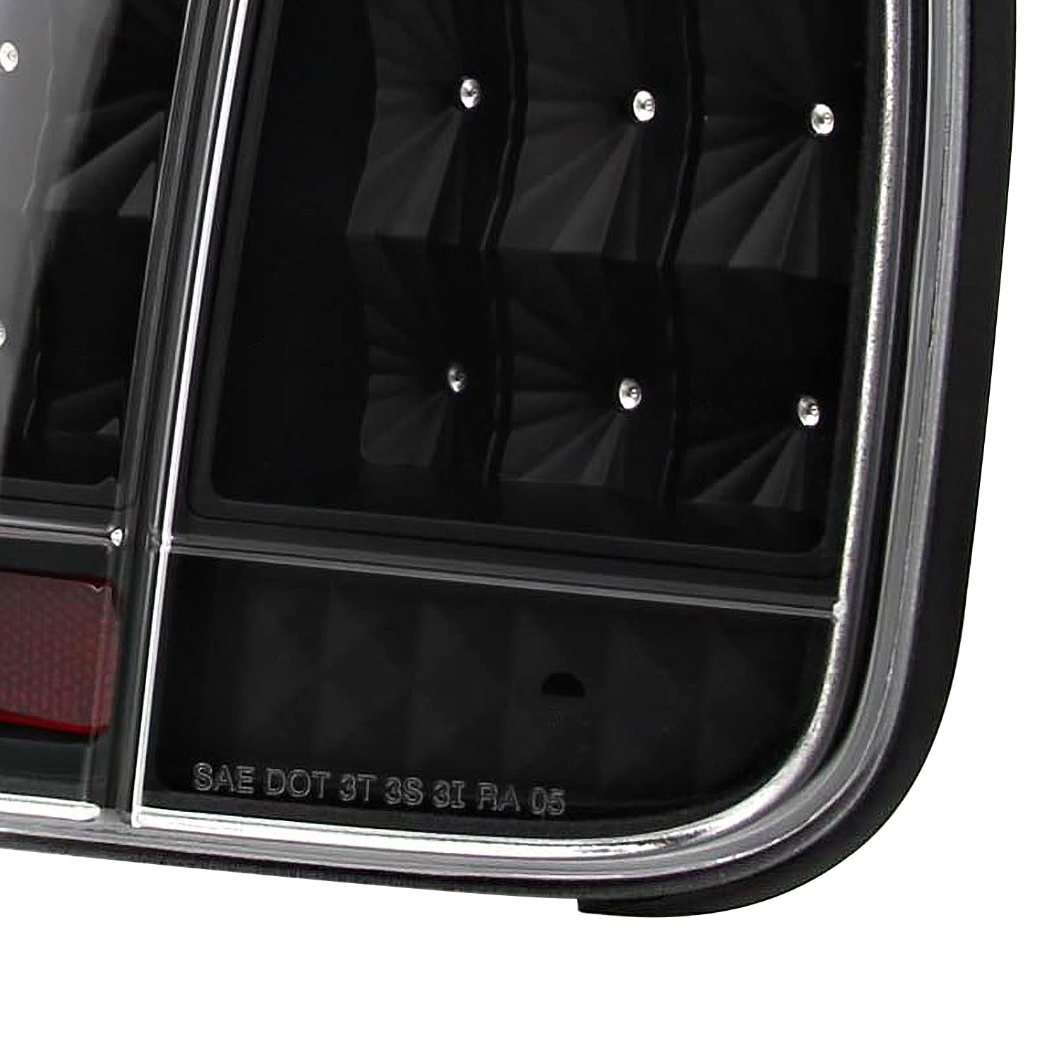 Spec-D Tuning Black Housing Clear Lens Sequential LED Tail Lights for 2005-2009 Ford Mustang - Left & Right Pair Assembly - Enhanced Visibility & Style for Night Driving & Car Shows
