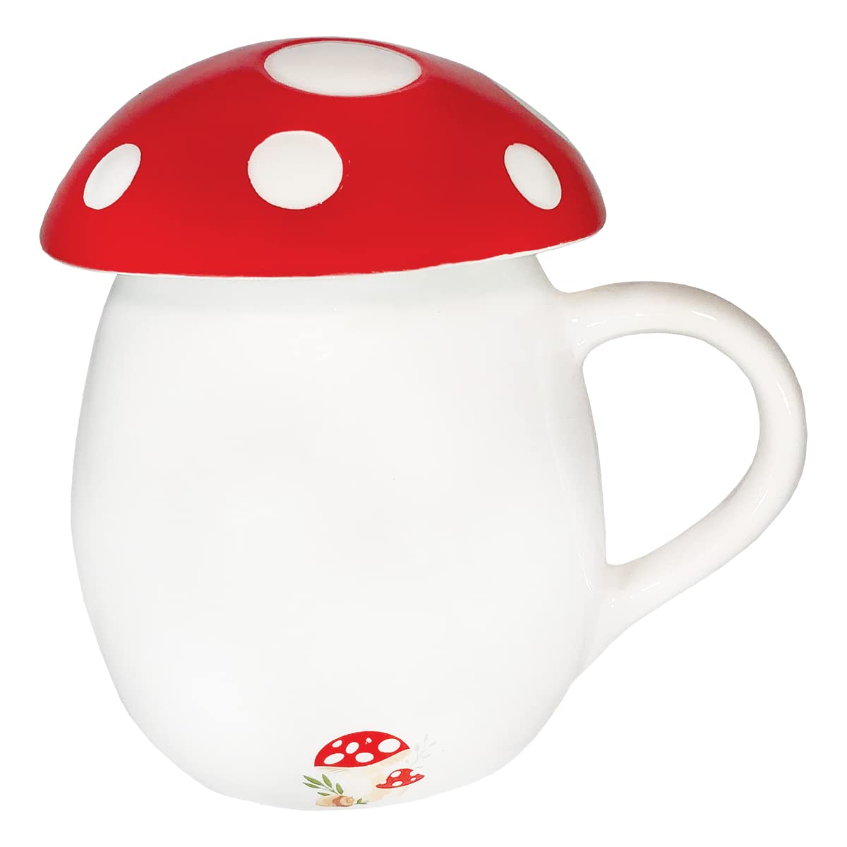 Ceramic Mushroom Mug with Lid - Cute & Unique Coffee Cup for Tea, Hot Chocolate - Perfect for Gifts, Home Decor, and Cozy Mornings