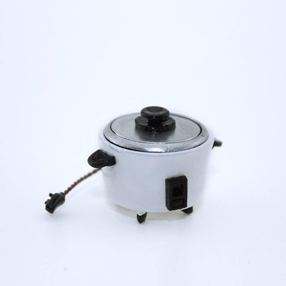 1:12 Scale Miniature Dollhouse Kitchen Accessories - Tiny Rice Cooker for Dollhouse Miniatures | Perfect for Dollhouse Decor, DIY Crafts & Collectibles