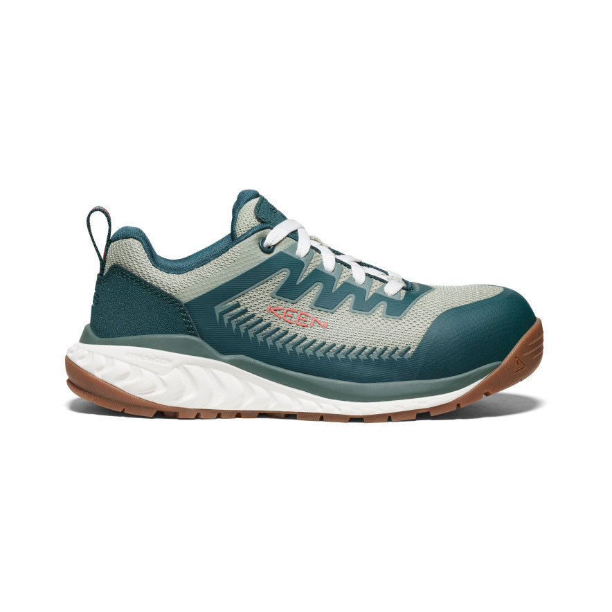 Women's Arvada Work Sneaker - Carbon Toe Safety Shoes - Sea Moss/Desert Sage Color - Comfortable & Durable for Construction, Warehouse & Outdoor Work