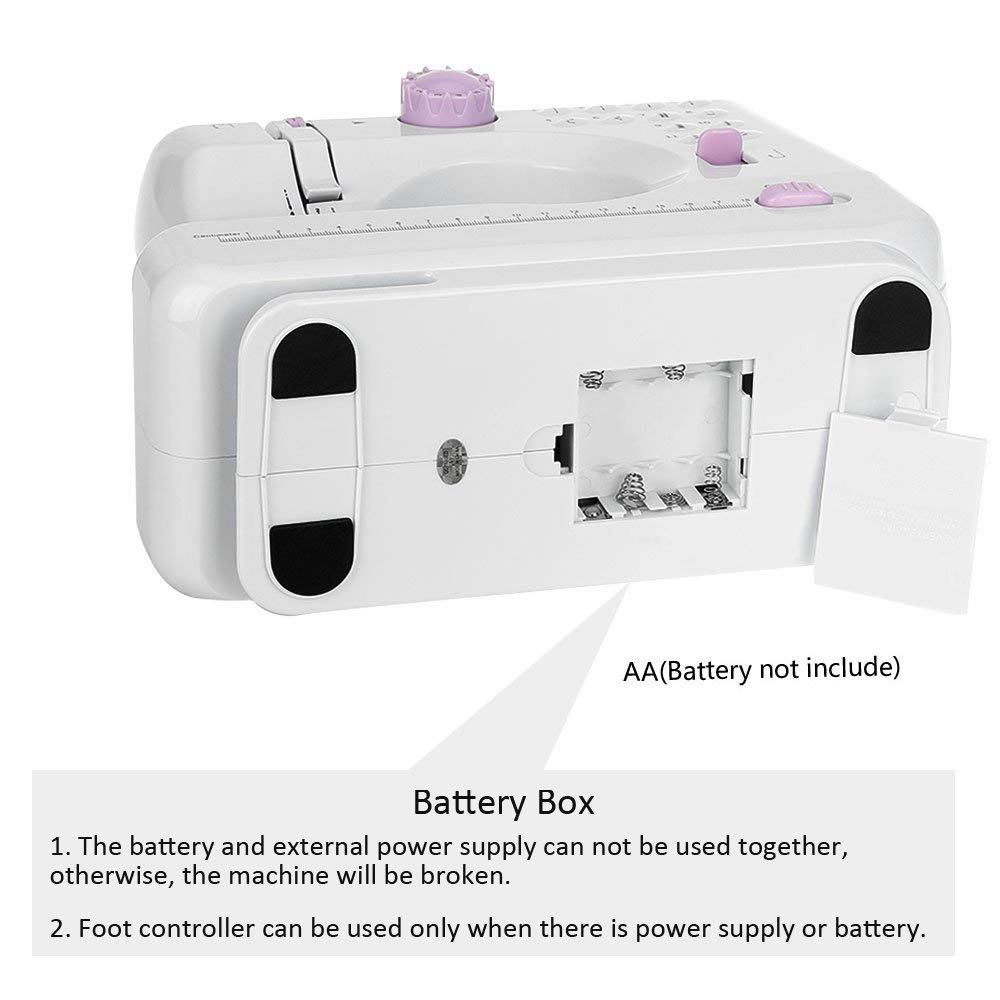 Kranich Portable Mini Sewing Machine - 2 Speed, 12 Stitch Patterns with Double Thread Needle | Perfect for Home Tailoring, DIY Crafts & Emergency Clothing Repairs