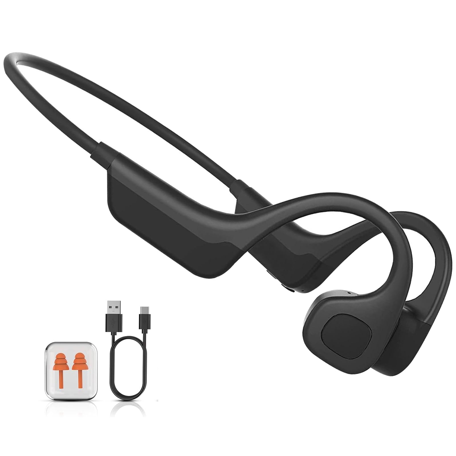 **Wireless Bone Conduction Headphones Bluetooth 5.3 with Mic - Open Ear IPX7 Waterproof Sport Headphones for Running, Swimming & Workouts**