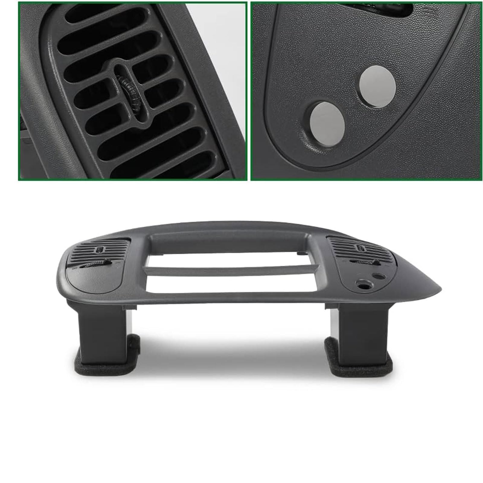 1997-2003 Ford F150 Expedition Center Dash Radio Climate Control Bezel Panel with Air Vents - Grey Trim Replacement Part for Car Interior Upgrade & Restoration
