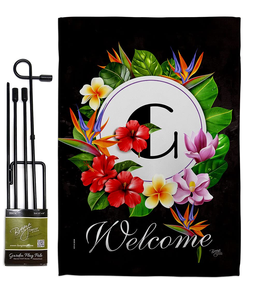 Tropical Garden Flag Set - Sunflower Tulip Rose Decor for Yard & Home
