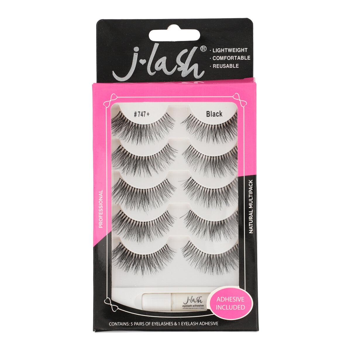 Premium Multipack False Eyelashes #747 with Glue – Natural Look for Daily Wear, Parties & Special Occasions