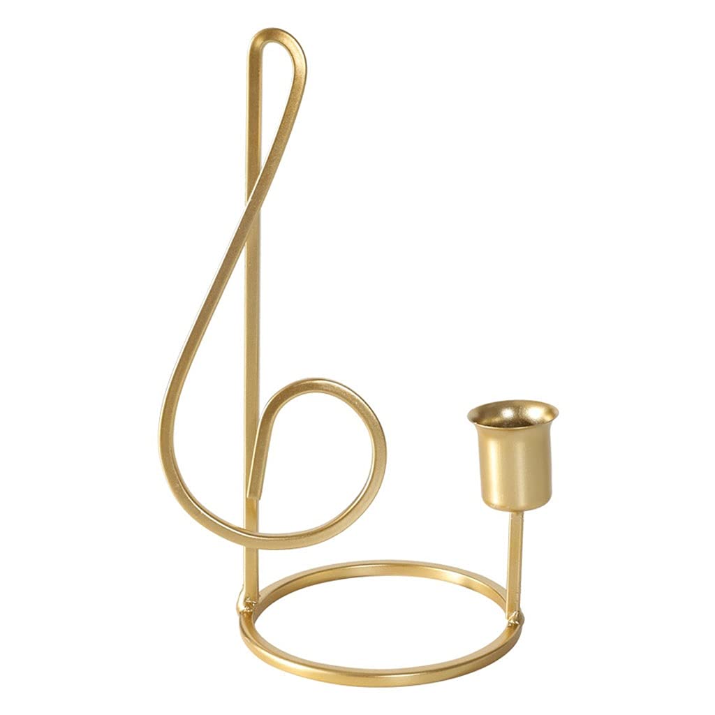 YUXI8541NO Creative Iron Candle Holder - Gold Decorative Candle Stand for Romantic Candlelight Dinners, Home Decor, Restaurant Table Centerpiece & Desktop Decoration