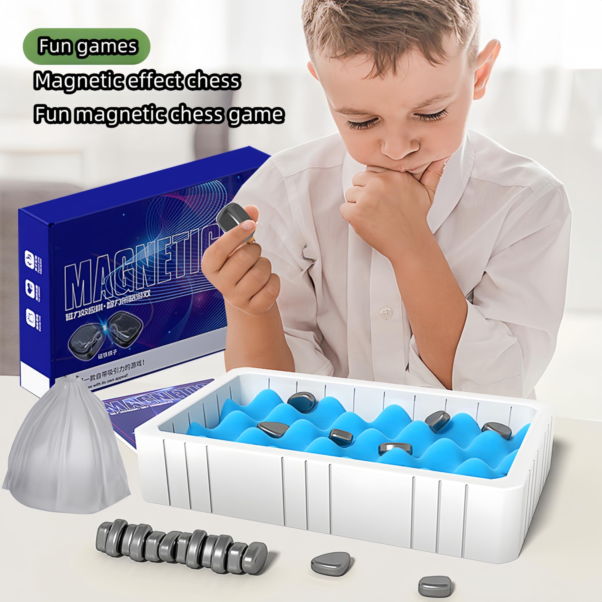 2024 New Portable Magnetic Chess Set - Classic Strategy Board Game for Kids & Adults - Fun Family Party & Travel Game - Multiplayer Magnetic Chessboard - Great Puzzle Gift Idea (Set B) - Perfect for Indoor Play, Road Trips & Gifts