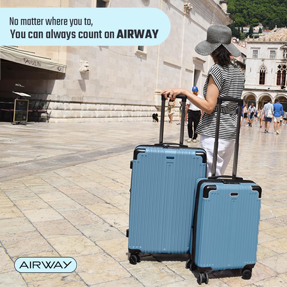 Airway 3-Piece Lightweight Hardshell Expandable Luggage Set with TSA Lock & Spinner Wheels (30
