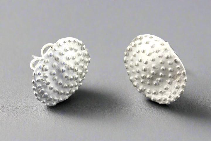 Organic Spiral Silver Stud Earrings - Hypoallergenic & Stylish for Everyday Wear | Perfect for Casual, Office & Party Outfits