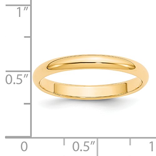 14K Solid Yellow Gold 3mm Classic Round Wedding Band Ring for Men & Women - Perfect for Engagement, Anniversary, and Everyday Wear