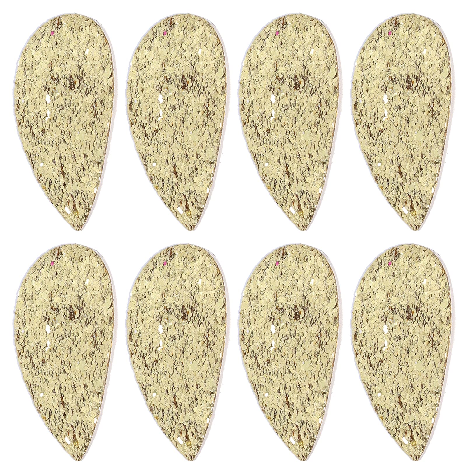 DIY PU Leather Drop Shape Earrings with Sequins - 100Pcs Gold Jewelry Making Kit for Handmade Earrings, Party Accessories & Gift Ideas
