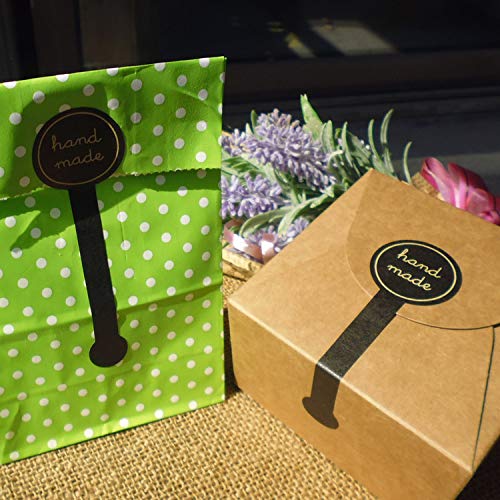 200 Pcs Handmade Self-Adhesive Black Long Label Stickers - Perfect for Lollipop Sealing, Candy Wrapping, Cookie Packaging, Bakery Treats, Cake Decorating, Chocolate Gifts & Sweet Surprises - Ideal for Parties, Weddings, Birthdays & DIY Crafts