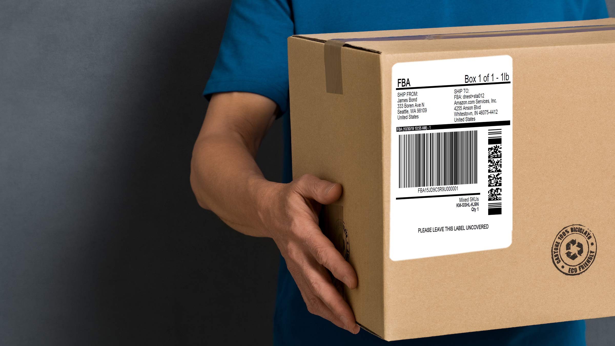 AMZ White Direct Thermal Label Paper, 4 x 6.5 Inches - 5520 Pack 1 Inch Core Thermal Shipping Labels Rolls - Self-Adhesive Thermal Paper for Shipping & Barcoding - Perfect for E-commerce, Logistics & Inventory Management