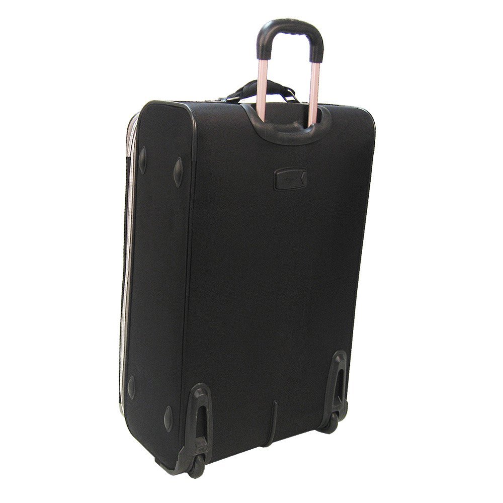 Olympia U.S.A. Hamburg 3-Piece Luggage Set - Black Expandable Spinner Suitcase with TSA Lock - Perfect for International Travel & Business Trips
