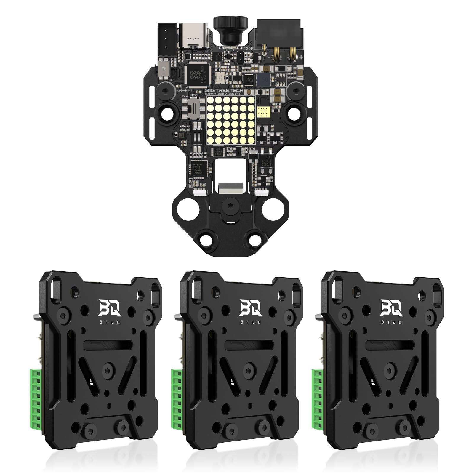BIQU Hermit Crab CAN V2 3D Printer Upgrade Kit - POM Slider Plate & Quick-Change Hotend Tool Head - Compatible with BL Touch & Filament Break Detection - Works with BIQU H2 Extruder, MK8, Ender 3, CR6 Series - Perfect for DIY 3D Printing Projects & Rapid Prototyping