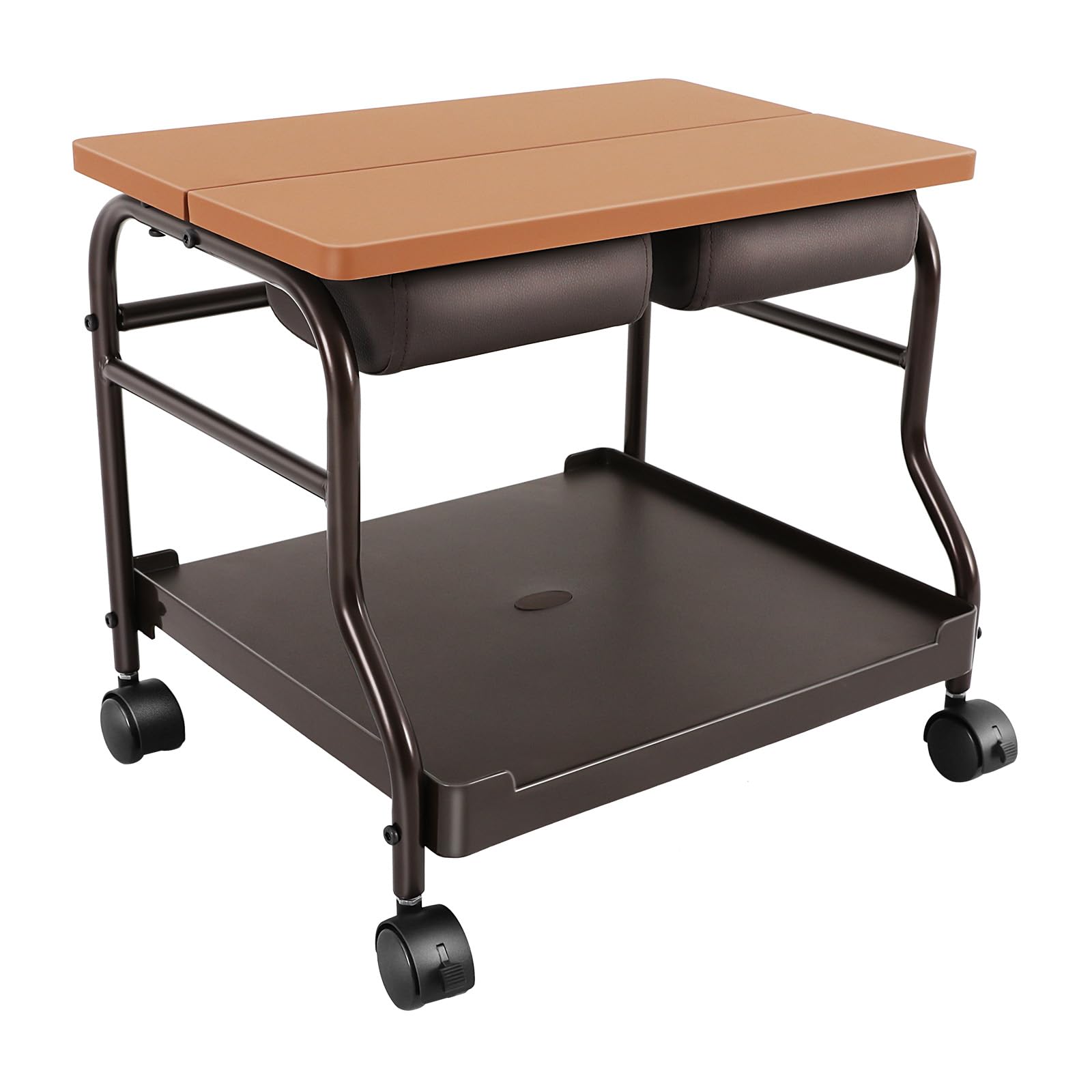 **CNCEST Portable Pedicure Chair for Salon & Spa - Adjustable Nail & Foot Bath Trolley with Massage Table & Footrest Stand - Perfect for Manicure, Pedicure & Relaxation (Coffee Brown)**    *(Ideal for professional salons, home spas, and mobile nail technicians - enhances comfort and convenience during treatments.)*