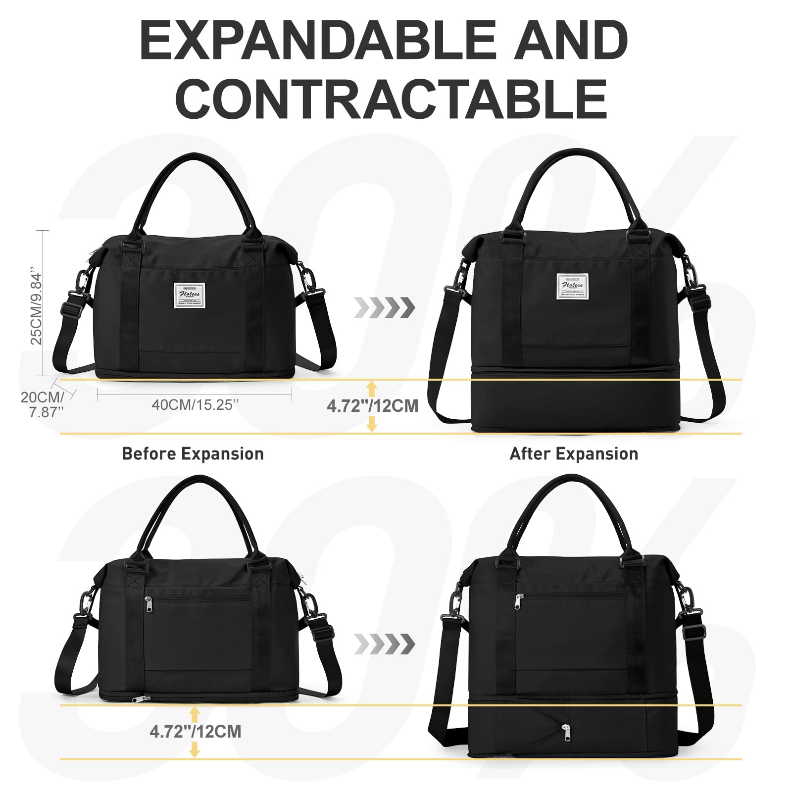 Best Travel Duffel Bag for Women - Lightweight Sports Tote & Gym Bag with Shoulder Strap - Perfect for Weekend Getaways, Overnight Trips & Workout Sessions