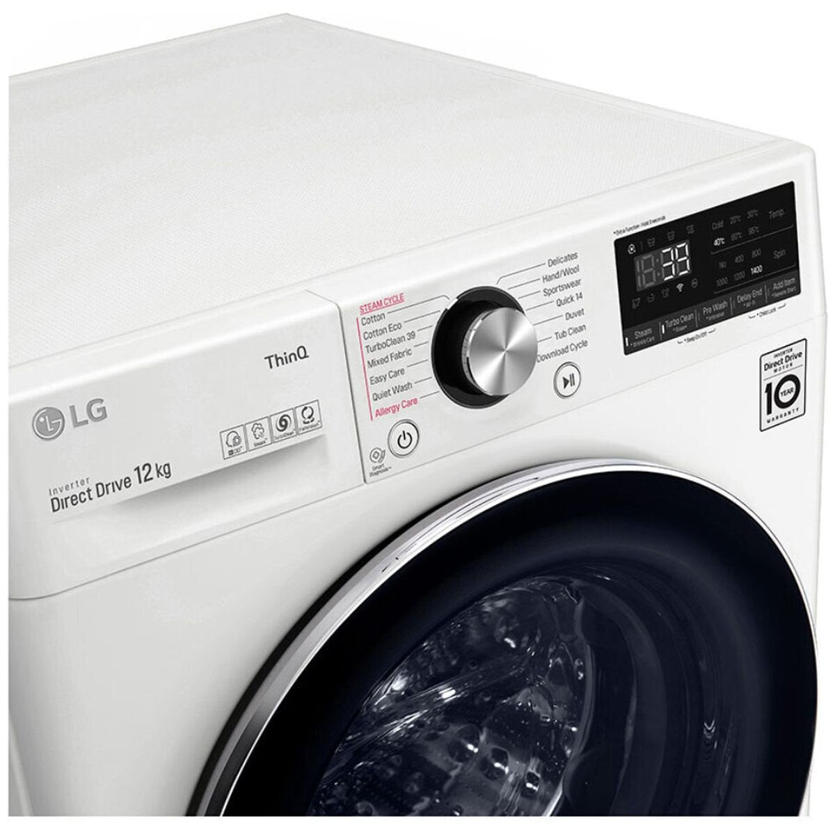 LG 12kg Front Load Washing Machine WV9 1412W - Energy Efficient, Large Capacity Washer for Family Laundry | Perfect for Apartments & Smart Homes