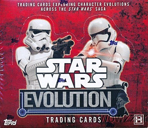 2016 Topps Star Wars Evolution Hobby Box - Factory Sealed with 24 Packs | Includes 2 Hit Cards (Autographs, Patch Cards, Sketch Cards & Printing Plates) | Perfect for Collectors & Star Wars Fans | Great for Trading, Gifting & Display
